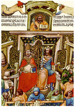 part. di miniatura dal Decretum