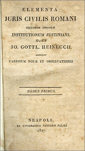 il frontespizio del primo volume