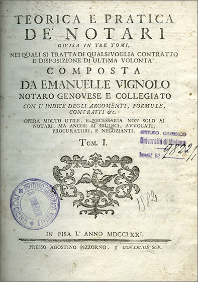 frontespizio del primo volume