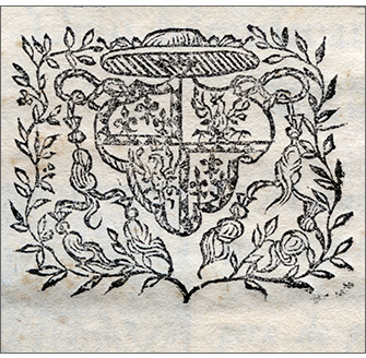 stemma xilografico del cardinale Alessandro d'Este