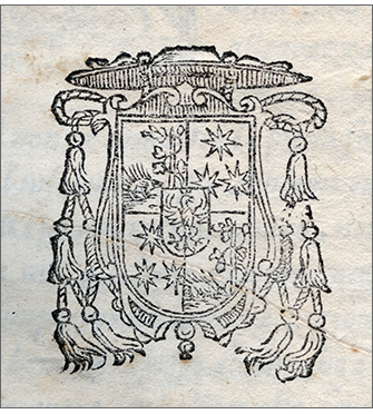 stemma xilografico del vescovo di Modena P. Bertacchi