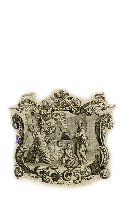 marca tipografica incisa all'acquaforte da Pieter Tanjé