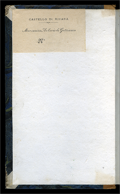 controguardia con cartellino di exlibris di Mercurino Arborio di Gattinara