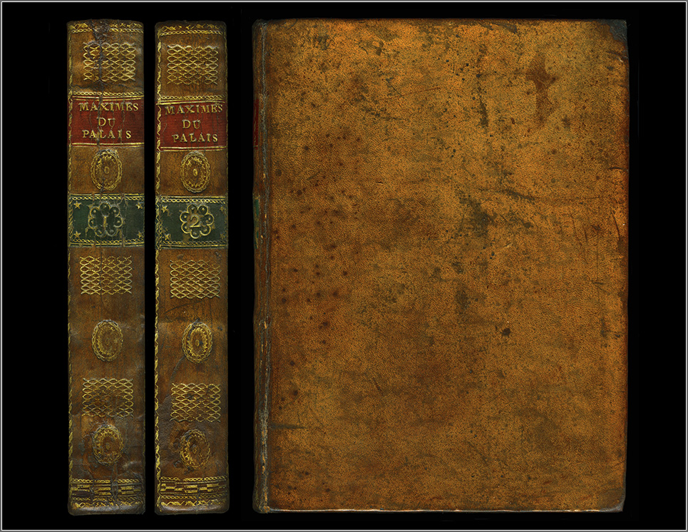 i due dorsi e il piatto ant. del secondo vol.