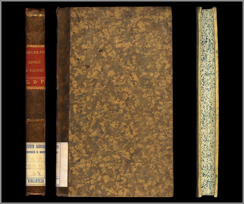 dorso, piatto e taglio anteriore