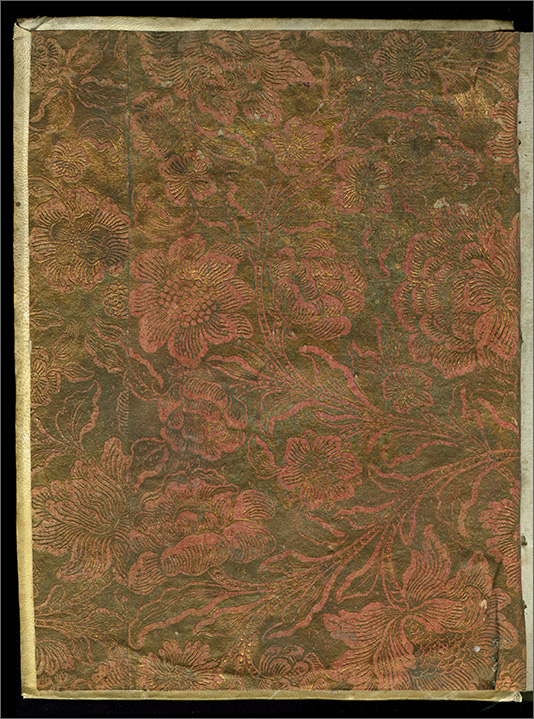 contropiatto ant., carta dorata e goffrata (ultimo quarto del XVIII sec.)