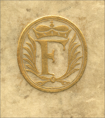 decorazione in oro, piatto anteriore