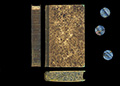 mezza pelle e carta decorata su cartone, prima metà del XIX secolo